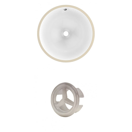 American Imaginations AI-20416 17" White Round Ceramic Undermount Bathroom Sink Set
