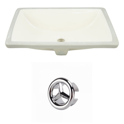 American Imaginations AI-20429 21" Biscuit Rectangular Ceramic Undermount Bathroom Sink Set