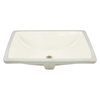American Imaginations AI-20440 18" Biscuit Rectangular Ceramic Undermount Bathroom Sink Set