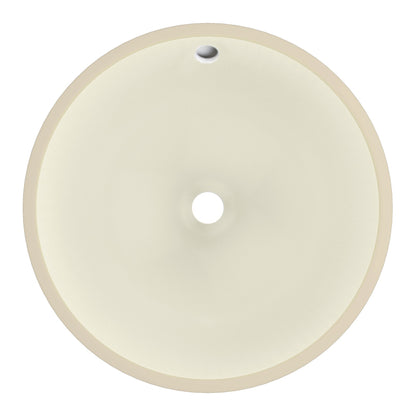 American Imaginations AI-20454 16" Biscuit Round Ceramic Undermount Bathroom Sink Set