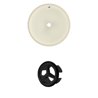 American Imaginations AI-20454 16" Biscuit Round Ceramic Undermount Bathroom Sink Set