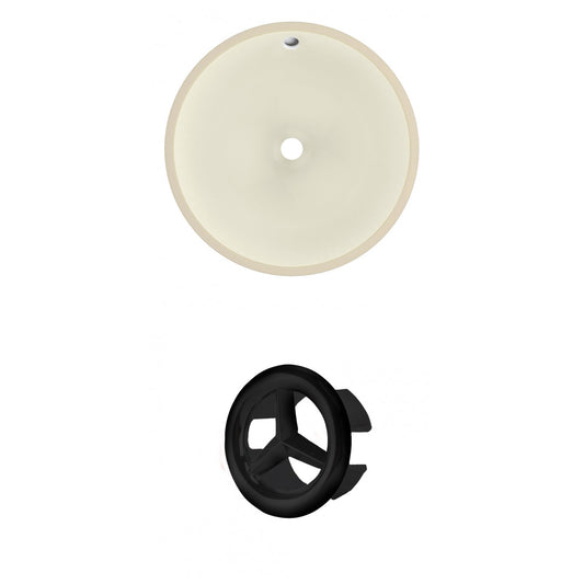 American Imaginations AI-20454 16" Biscuit Round Ceramic Undermount Bathroom Sink Set