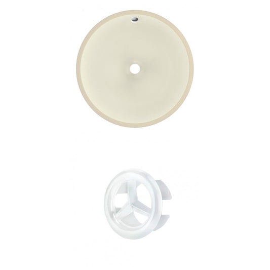 American Imaginations AI-20455 16" Biscuit Round Ceramic Undermount Bathroom Sink Set