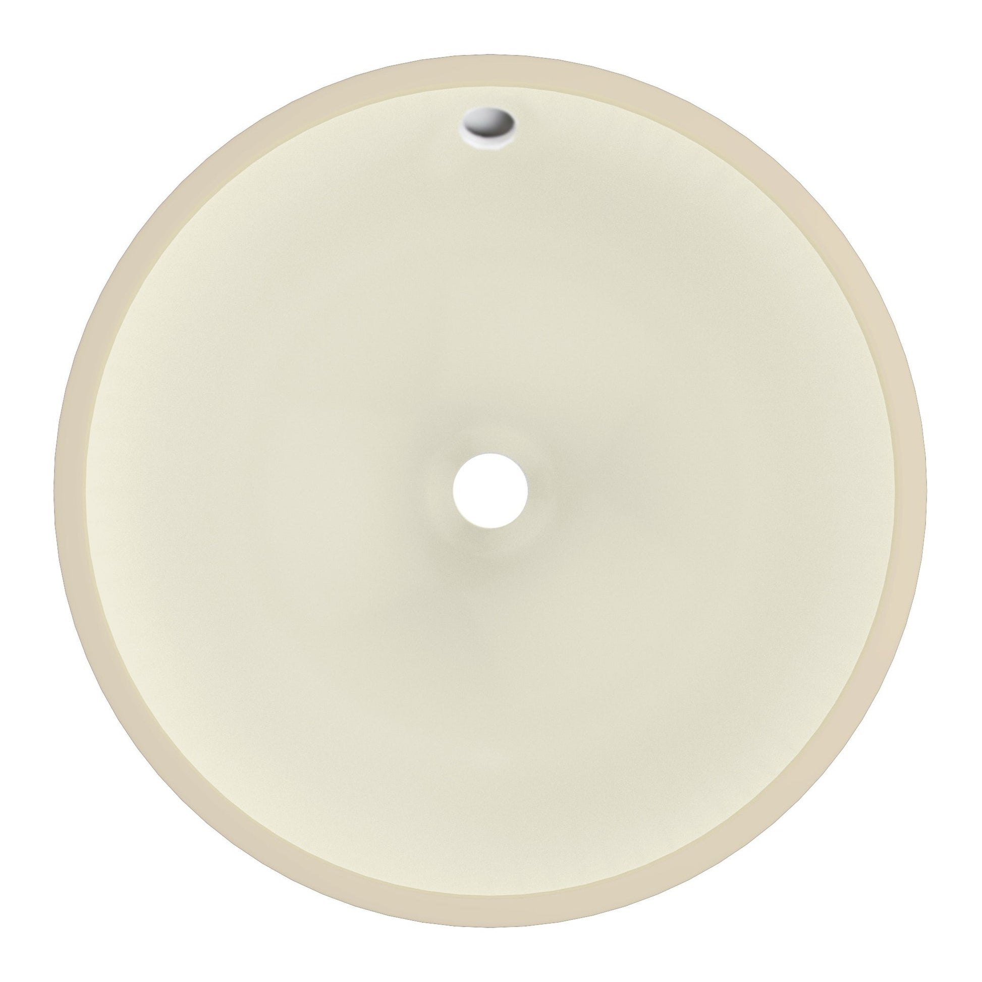 American Imaginations AI-20456 16" Biscuit Round Ceramic Undermount Bathroom Sink Set