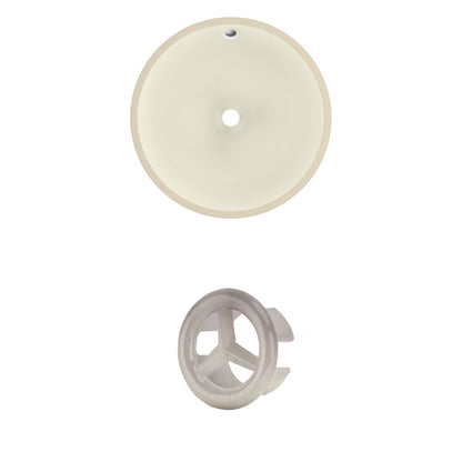 American Imaginations AI-20456 16" Biscuit Round Ceramic Undermount Bathroom Sink Set
