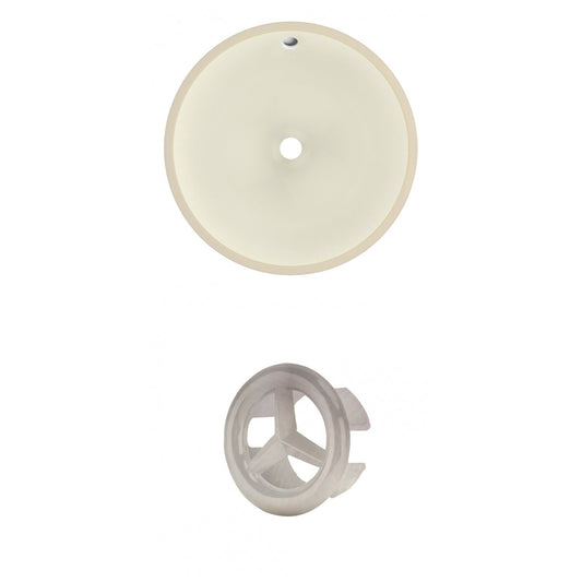 American Imaginations AI-20456 16" Biscuit Round Ceramic Undermount Bathroom Sink Set