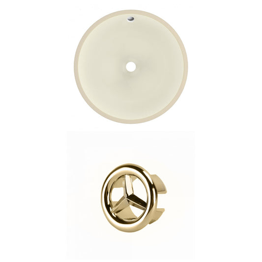 American Imaginations AI-20459 16" Biscuit Round Ceramic Undermount Bathroom Sink Set