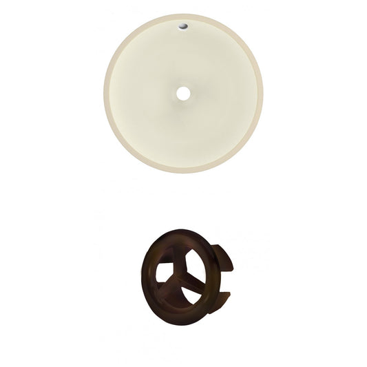 American Imaginations AI-20460 16" Biscuit Round Ceramic Undermount Bathroom Sink Set
