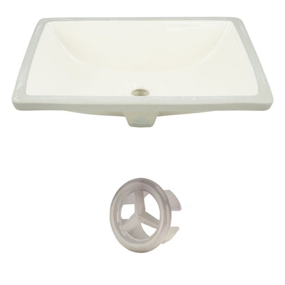 American Imaginations AI-20472 18" Biscuit Rectangular Ceramic Undermount Bathroom Sink Set