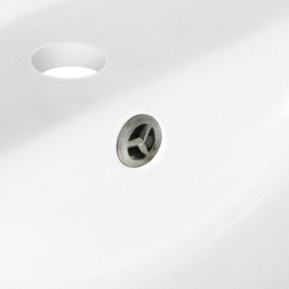 American Imaginations AI-20520 17" White Oval Ceramic Undermount Bathroom Sink Set