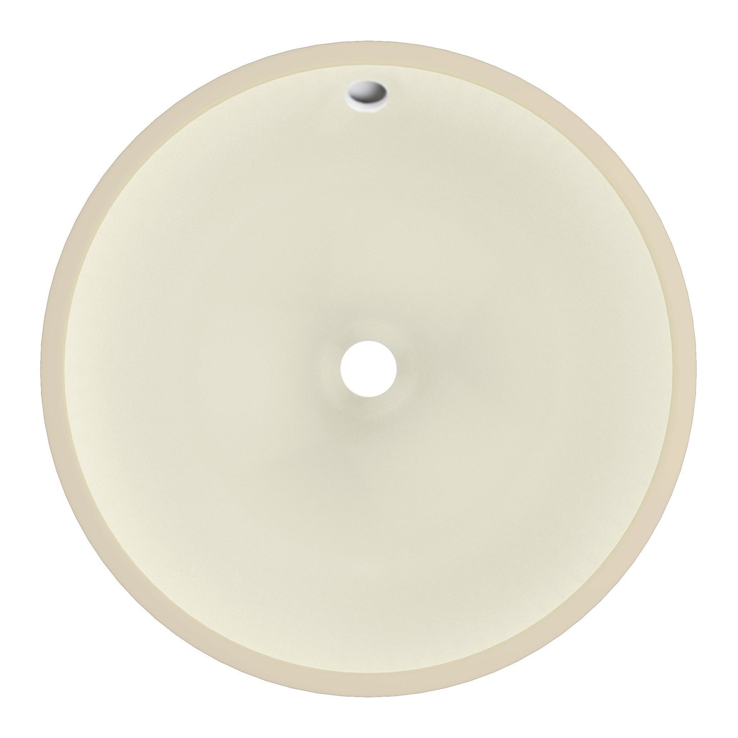 American Imaginations AI-20608 16" Biscuit Round Ceramic Undermount Bathroom Sink Set