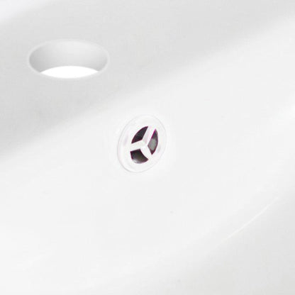 American Imaginations AI-20623 18" Biscuit Rectangular Ceramic Undermount Bathroom Sink Set