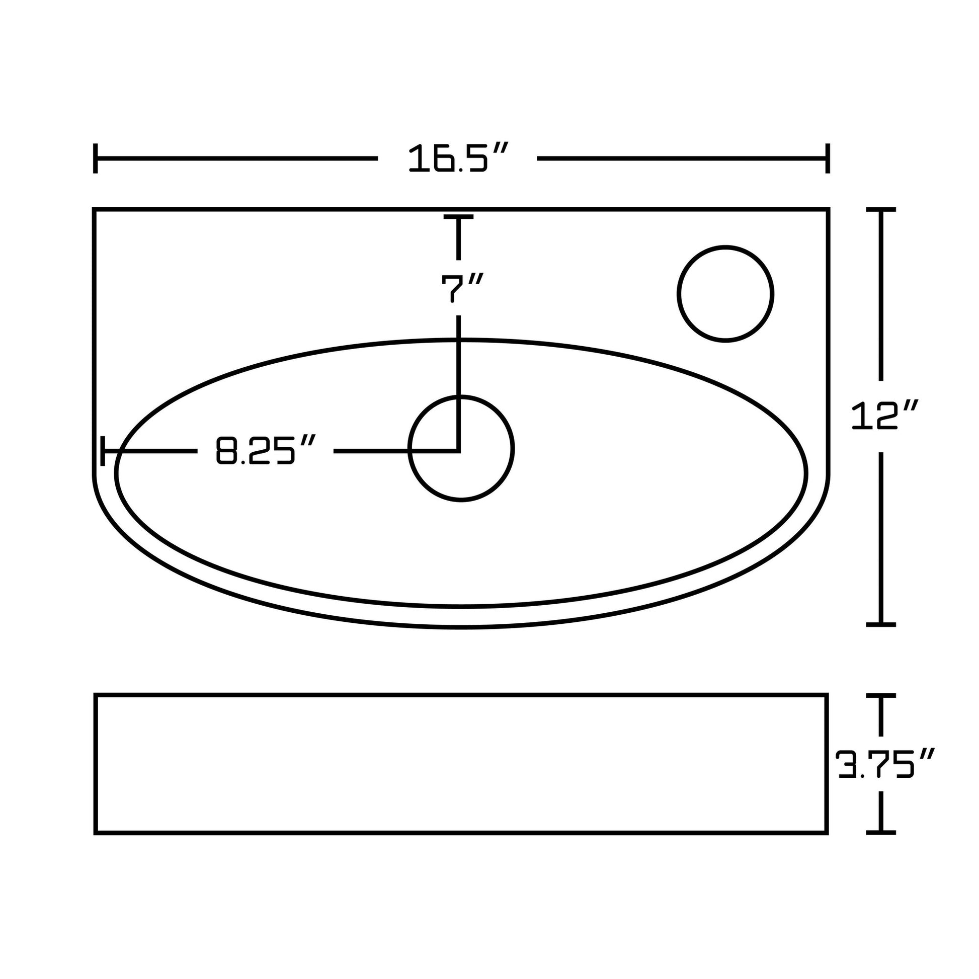 American Imaginations AI-22458 17" White Unique Ceramic Above Counter Bathroom Vessel Sink Set