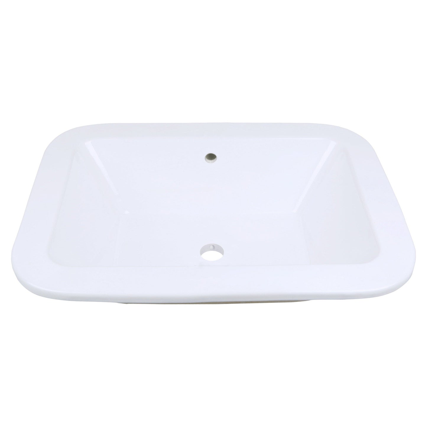 American Imaginations AI-22476 22" White Rectangular Ceramic Undermount Bathroom Vessel Sink Set