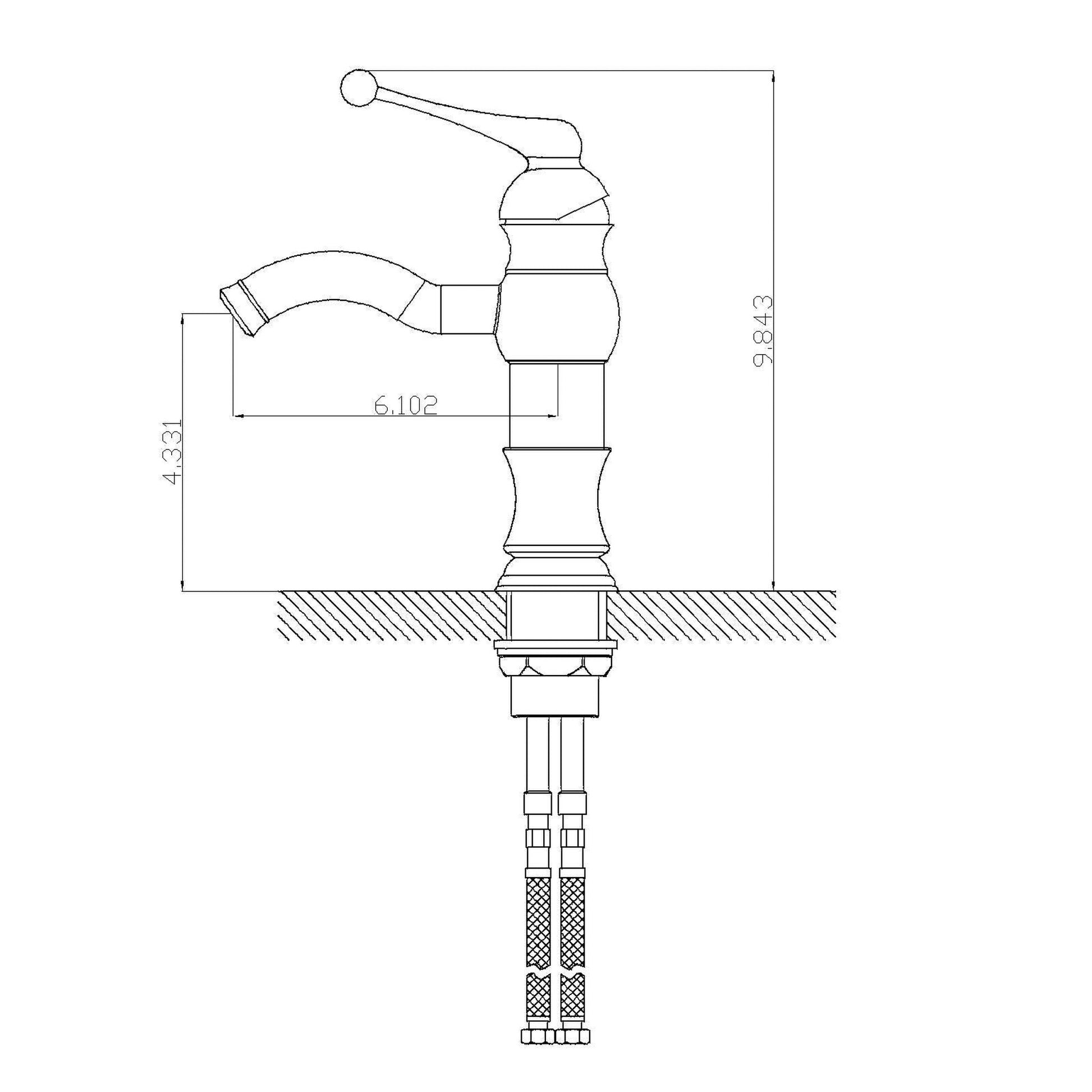 American Imaginations AI-22510 20" White Rectangular Ceramic Wall Mount Bathroom Vessel Sink Set