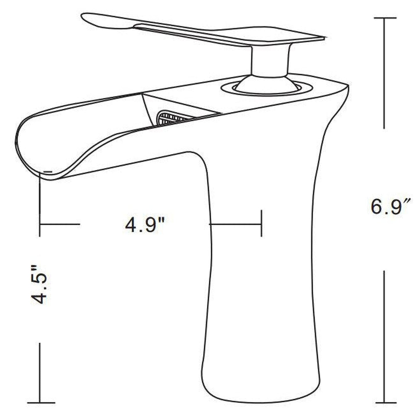 American Imaginations AI-22511 20" White Rectangular Ceramic Wall Mount Bathroom Vessel Sink Set