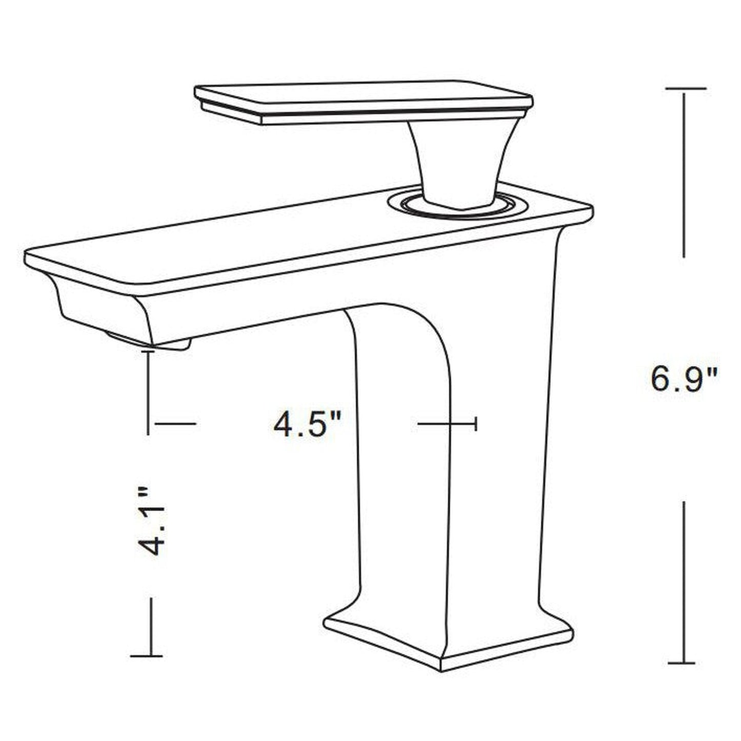 American Imaginations AI-22512 20" White Rectangular Ceramic Wall Mount Bathroom Vessel Sink Set