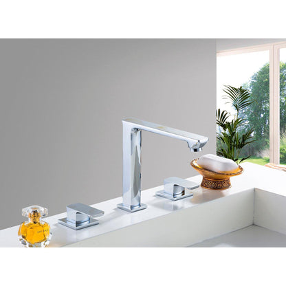 American Imaginations AI-22570 16" White Rectangular Ceramic Above Counter Bathroom Vessel Sink Set