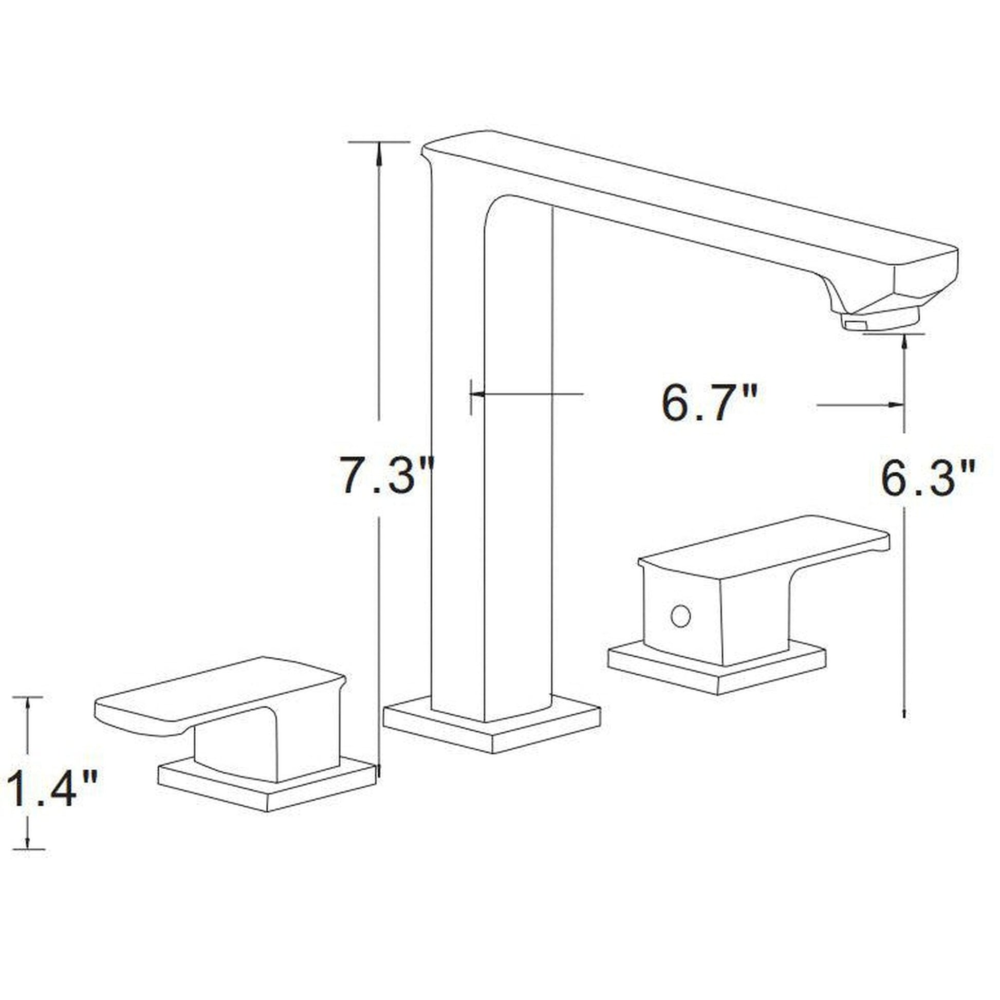 American Imaginations AI-22586 16" White Rectangular Ceramic Above Counter Bathroom Vessel Sink Set