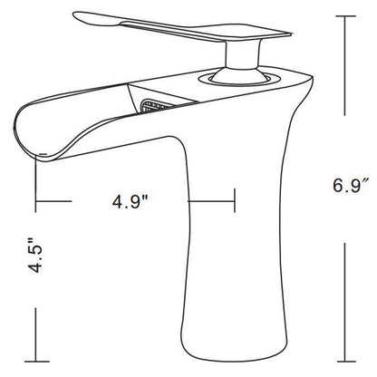 American Imaginations AI-22602 17" White Rectangular Ceramic Above Counter Bathroom Vessel Sink Set