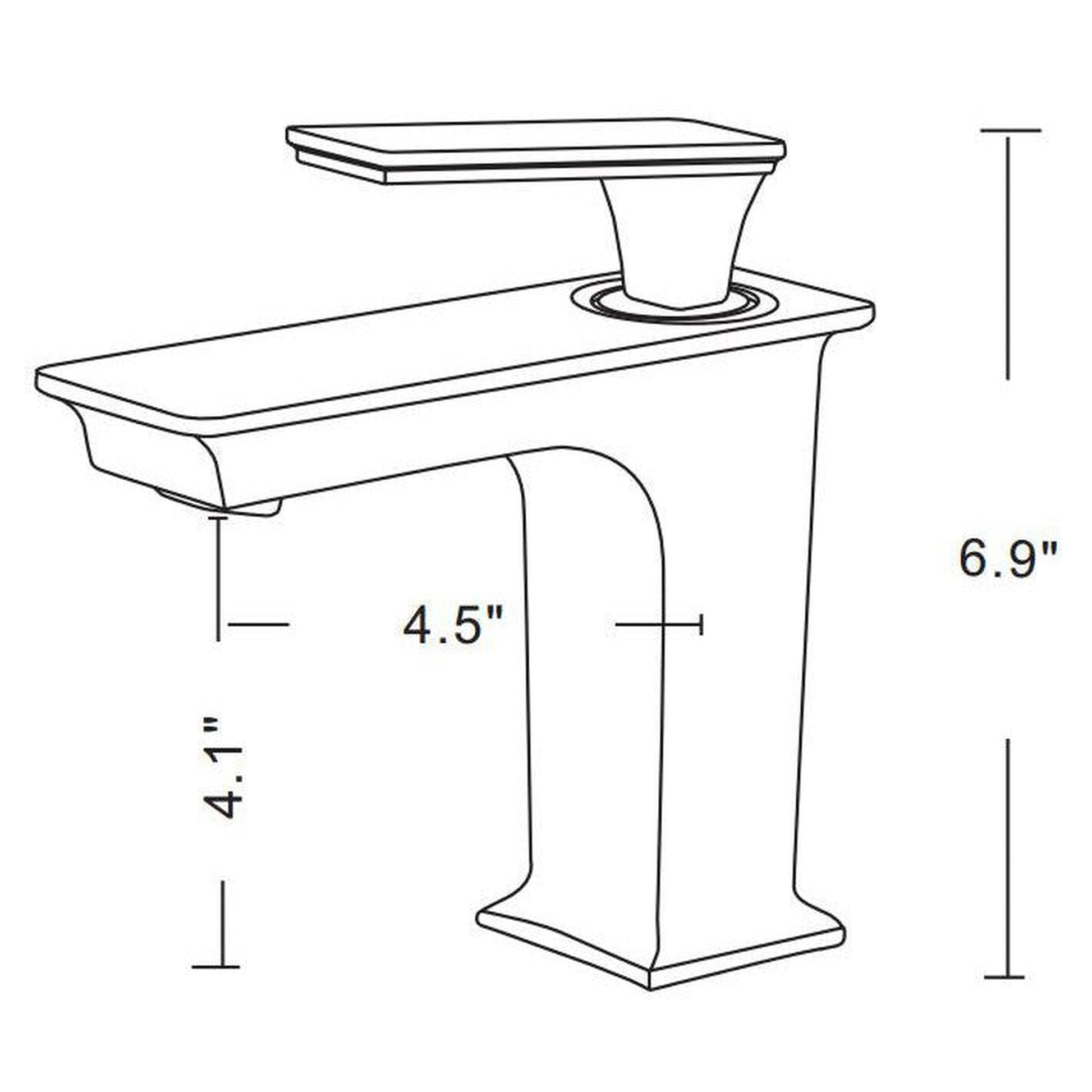 American Imaginations AI-22612 14" White Rectangular Ceramic Wall Mount Bathroom Vessel Sink Set