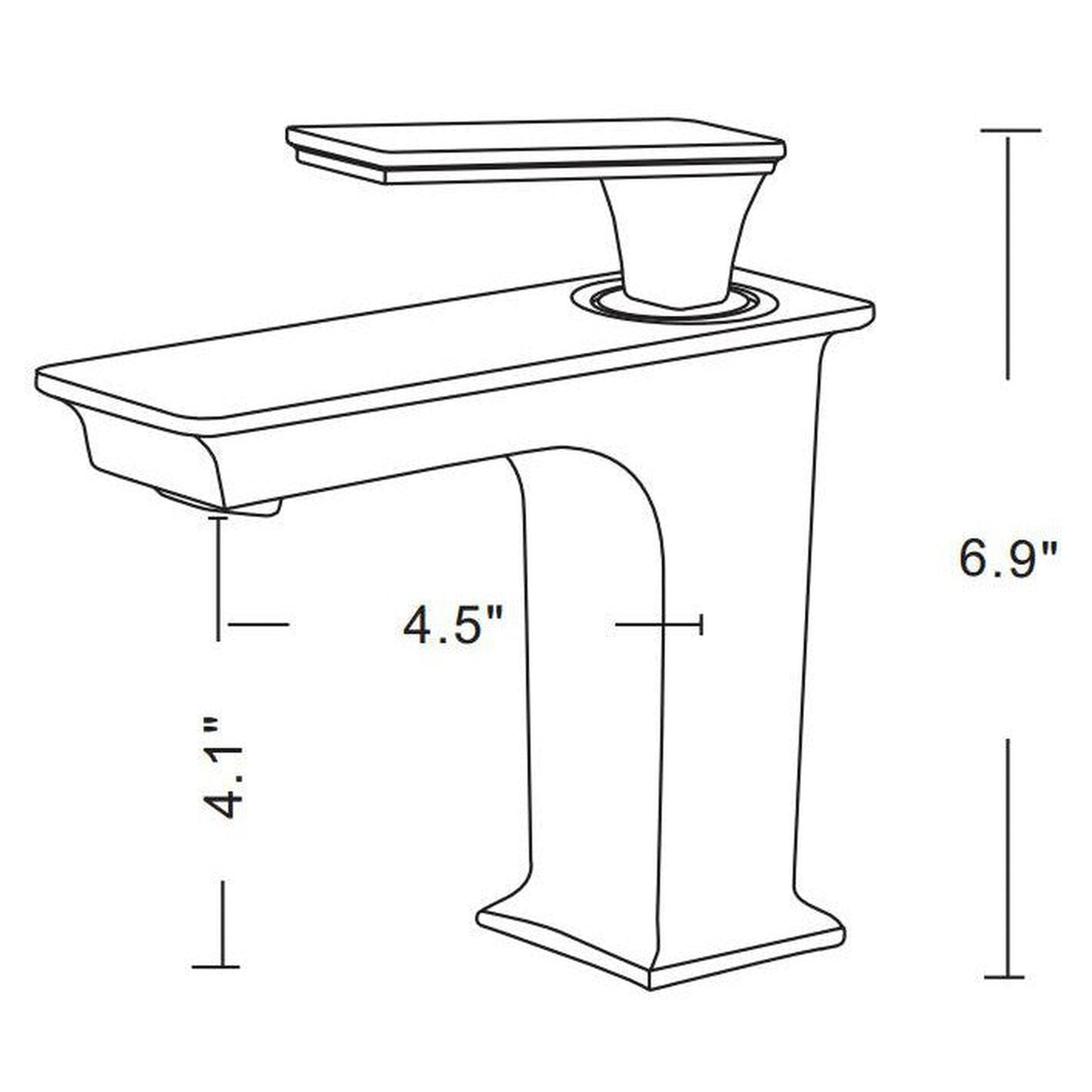 American Imaginations AI-22630 20" White Rectangular Ceramic Wall Mount Bathroom Vessel Sink Set