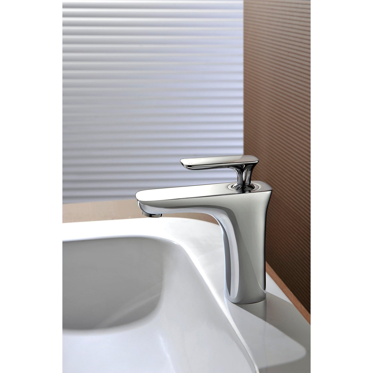 American Imaginations AI-22634 20" White Rectangular Ceramic Above Counter Bathroom Vessel Sink Set