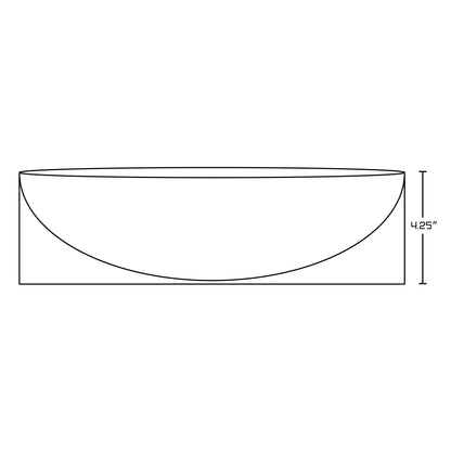 American Imaginations AI-22652 20" White Rectangular Ceramic Above Counter Bathroom Vessel Sink Set