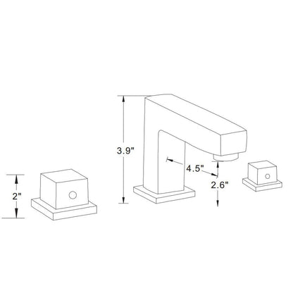 American Imaginations AI-22654 20" White Rectangular Ceramic Above Counter Bathroom Vessel Sink Set
