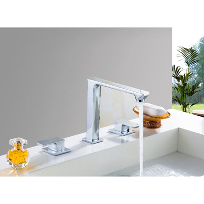 American Imaginations AI-22655 20" White Rectangular Ceramic Above Counter Bathroom Vessel Sink Set