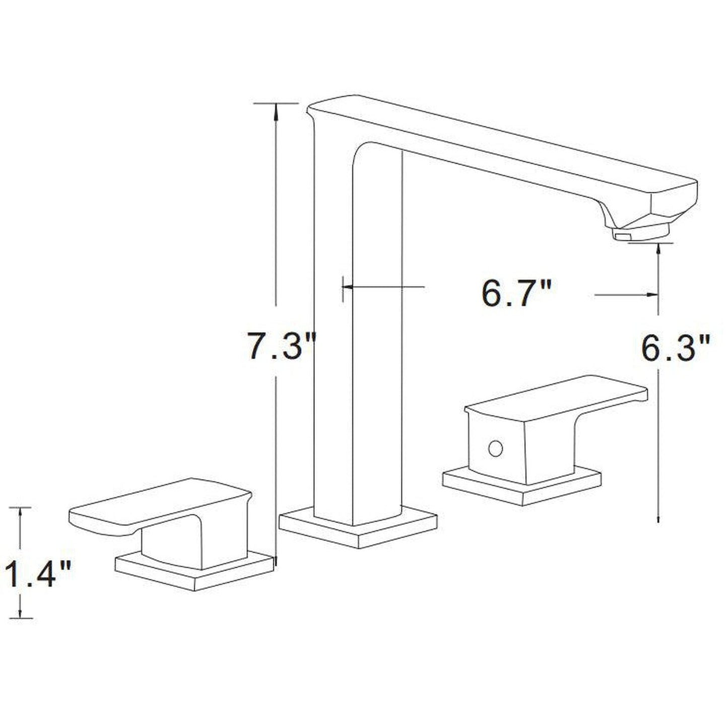 American Imaginations AI-22738 21" White Rectangular Ceramic Undermount Bathroom Sink Set