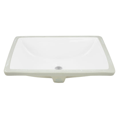 American Imaginations AI-22763 18" White Rectangular Ceramic Undermount Bathroom Sink Set