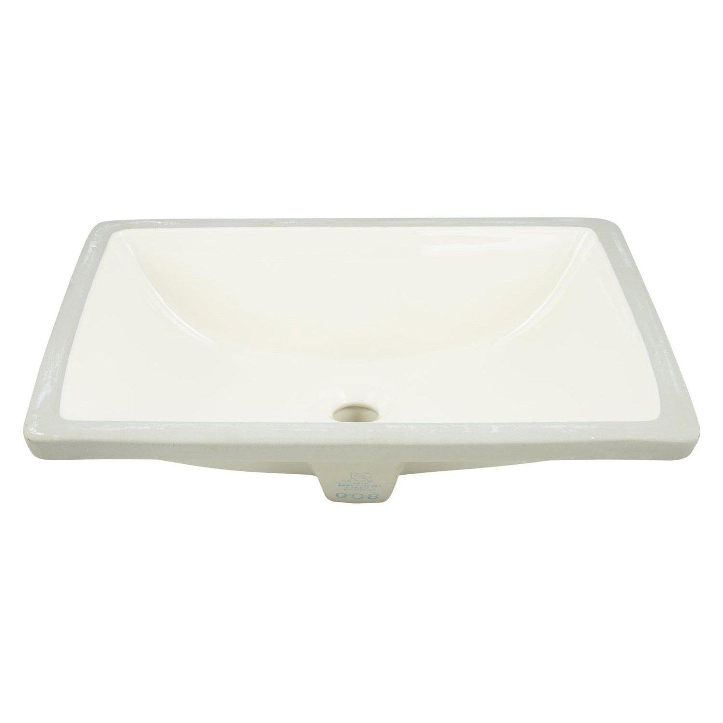 American Imaginations AI-22786 21" Biscuit Rectangular Ceramic Undermount Bathroom Sink Set