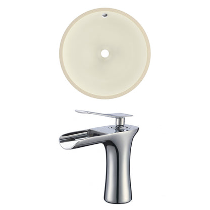 American Imaginations AI-22865 16" Biscuit Round Ceramic Undermount Bathroom Sink Set