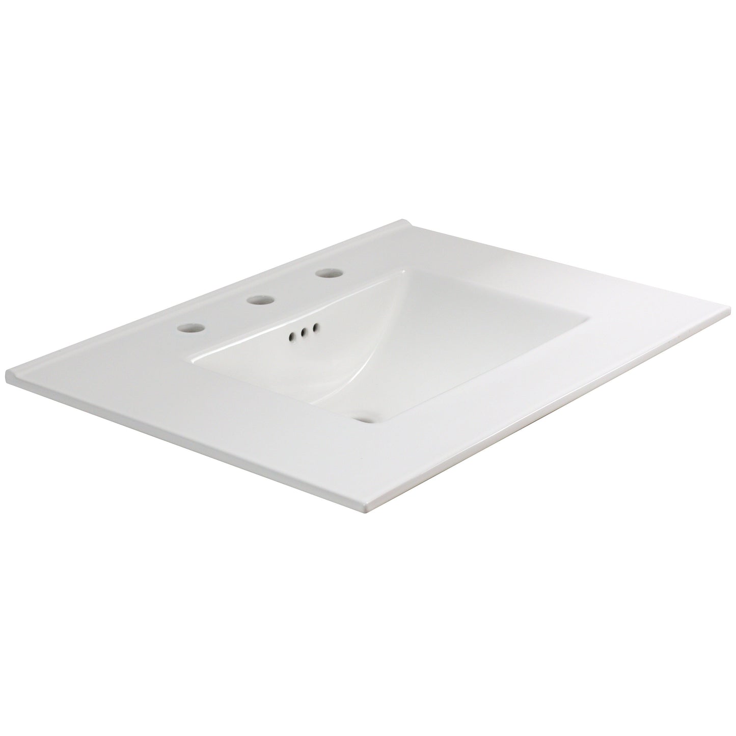 American Imaginations AI-24707 31" White Rectangular Drop In Transitional Ceramic Top Set