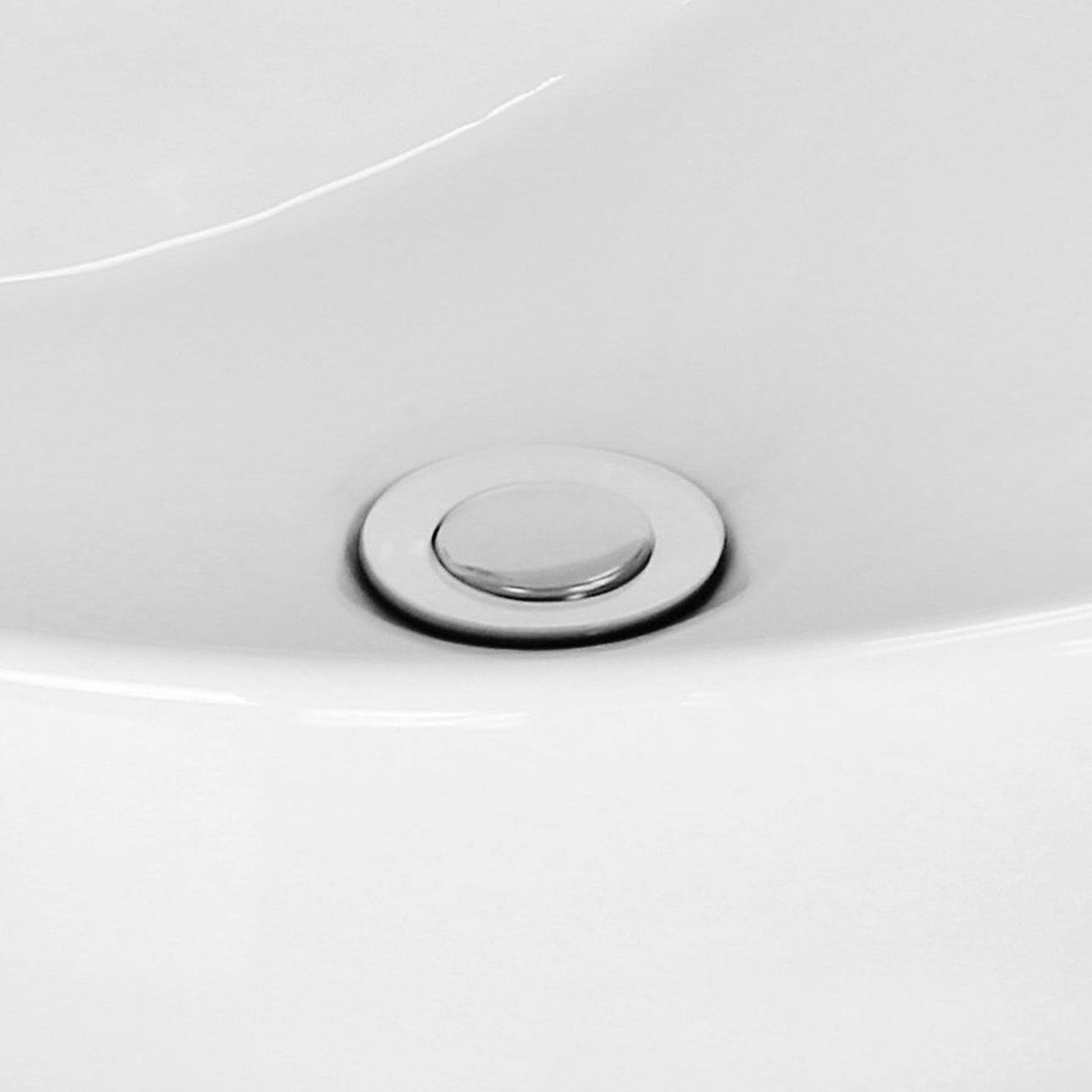 American Imaginations AI-24876 18" White Oval Ceramic Undermount Bathroom Sink Set