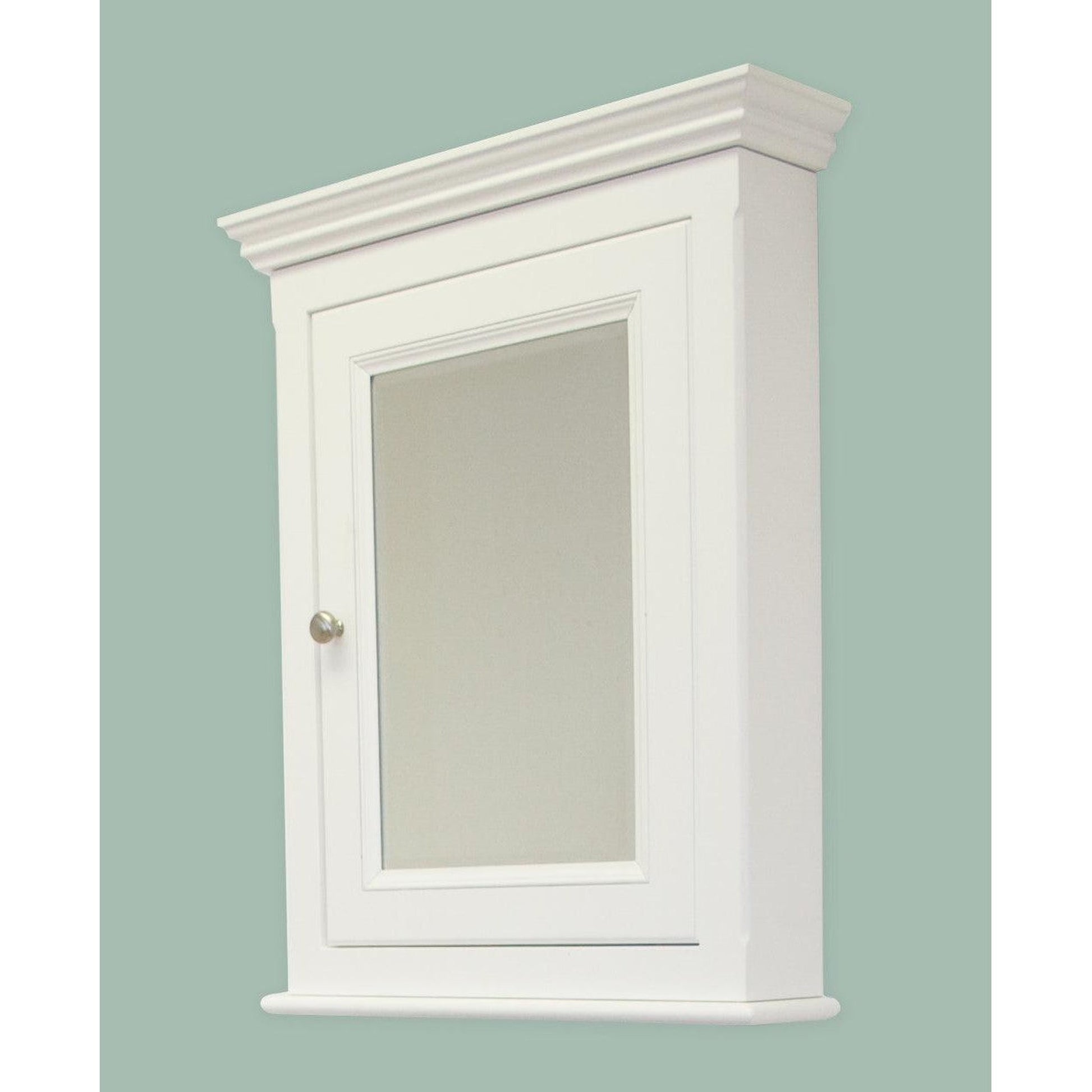 American Imaginations AI-258 24" White Rectangular Wall Mount Traditional Medicine Cabinet