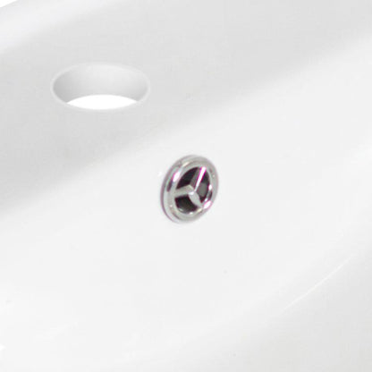 American Imaginations AI-25922 17" White Round Ceramic Undermount Bathroom Sink Set