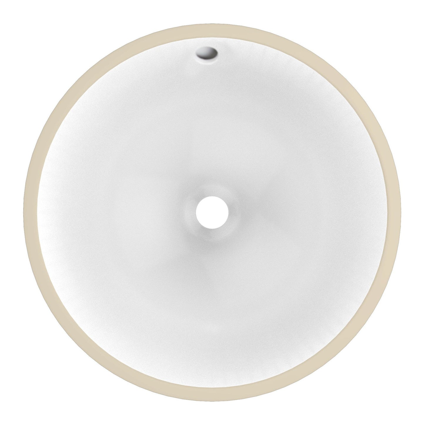 American Imaginations AI-260 16" White Round Ceramic Transitional Bathroom Undermount Sink