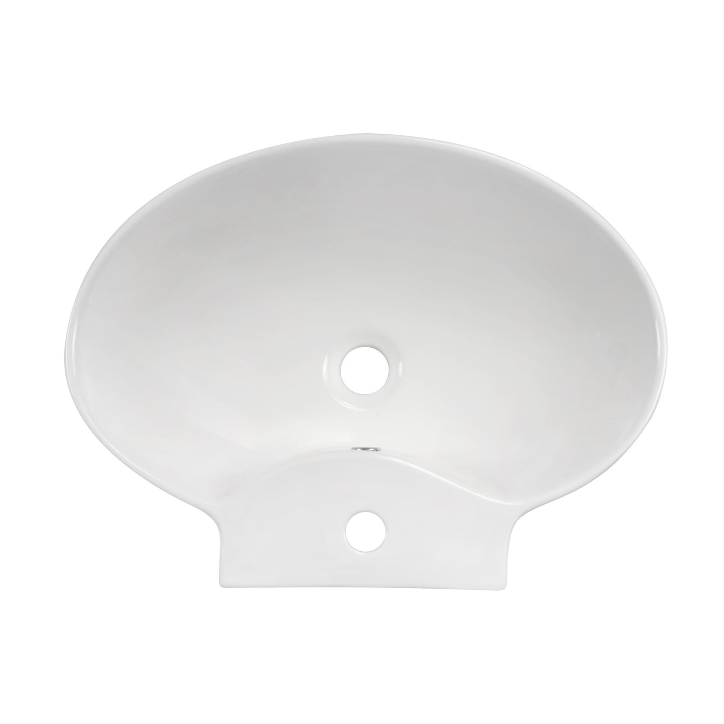 American Imaginations AI-26137 23" White Oval Ceramic Wall Mount Bathroom Vessel Sink Set