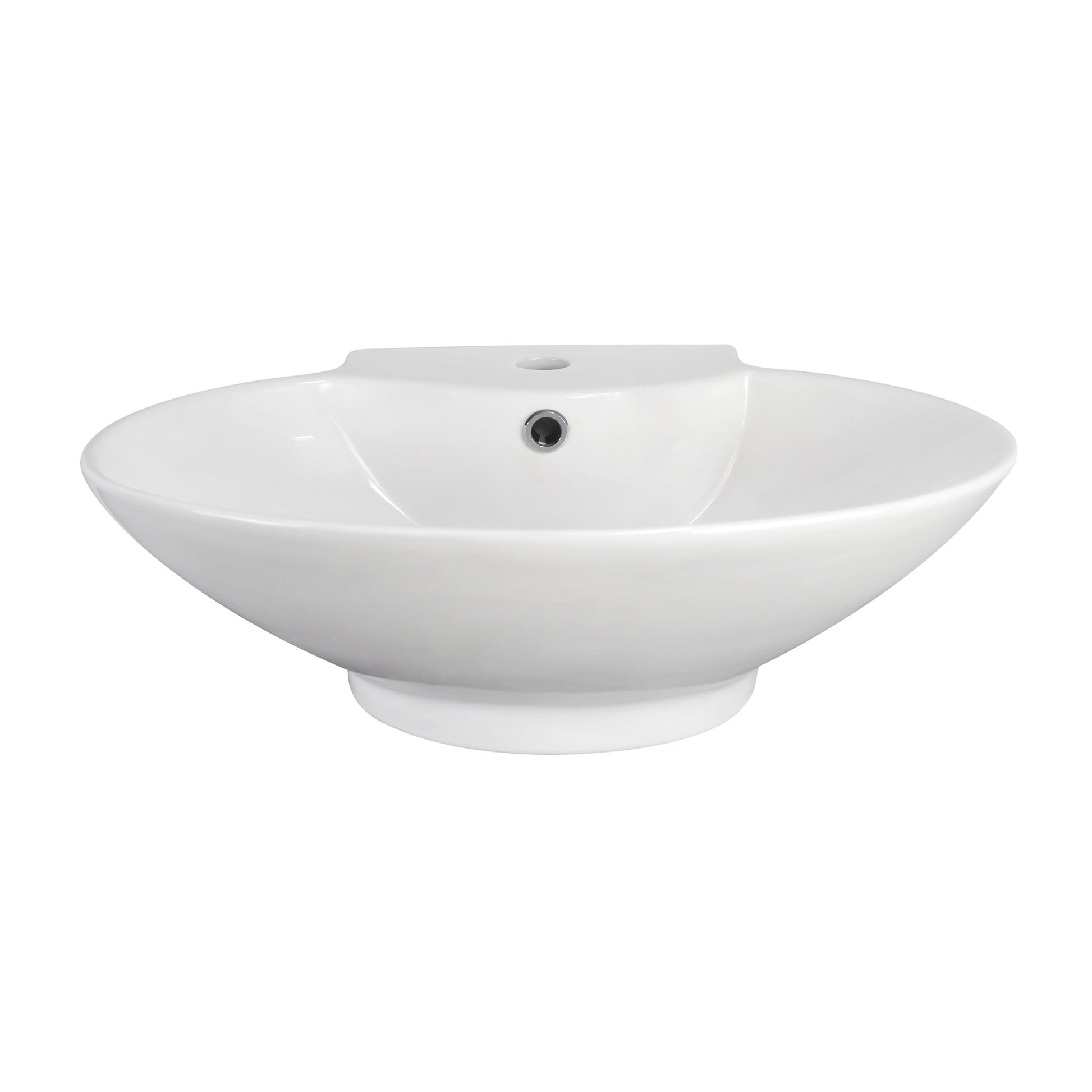 American Imaginations AI-26137 23" White Oval Ceramic Wall Mount Bathroom Vessel Sink Set