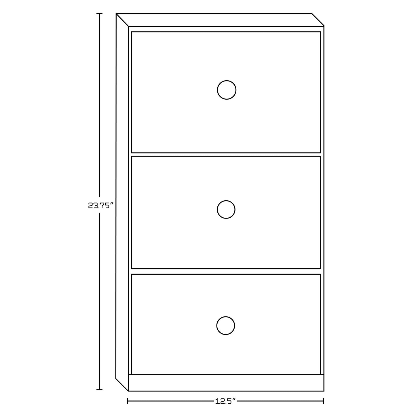 American Imaginations AI-264 13" Walnut Rectangular Wall Mount Traditional Modular Drawer