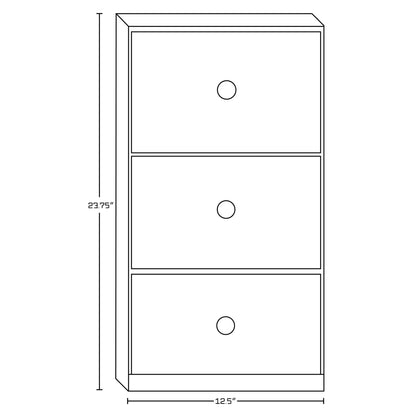 American Imaginations AI-264 13" Walnut Rectangular Wall Mount Traditional Modular Drawer