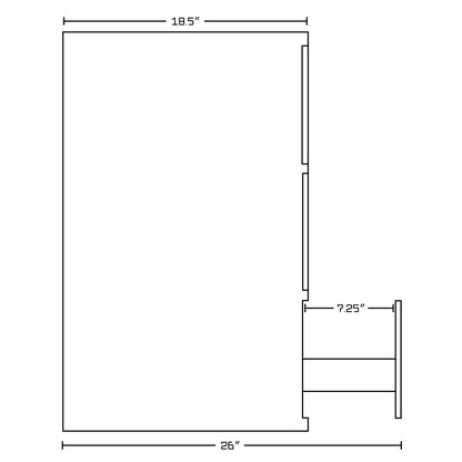 American Imaginations AI-264 13" Walnut Rectangular Wall Mount Traditional Modular Drawer