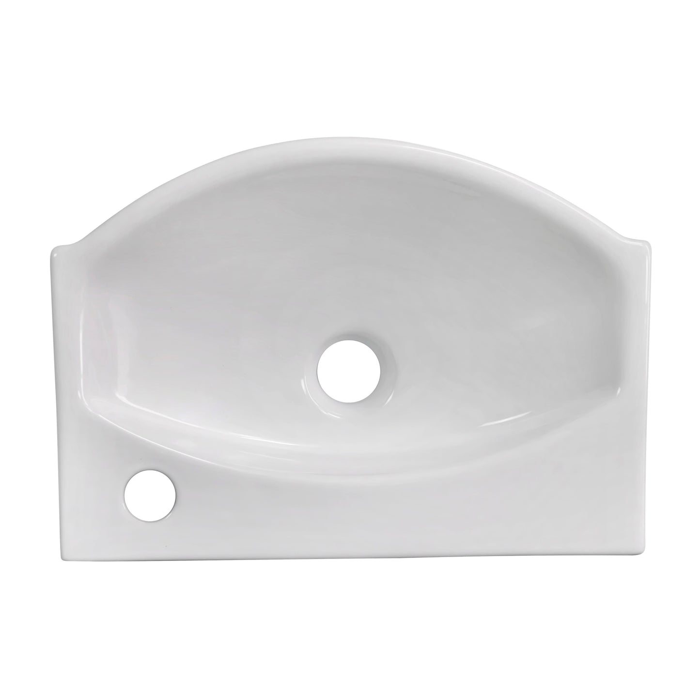 American Imaginations AI-26459 17" White Unique Above Counter Modern Bathroom Vessel Sink Set
