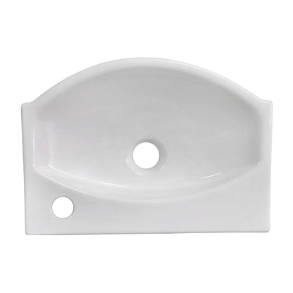 American Imaginations AI-26459 17" White Unique Above Counter Modern Bathroom Vessel Sink Set