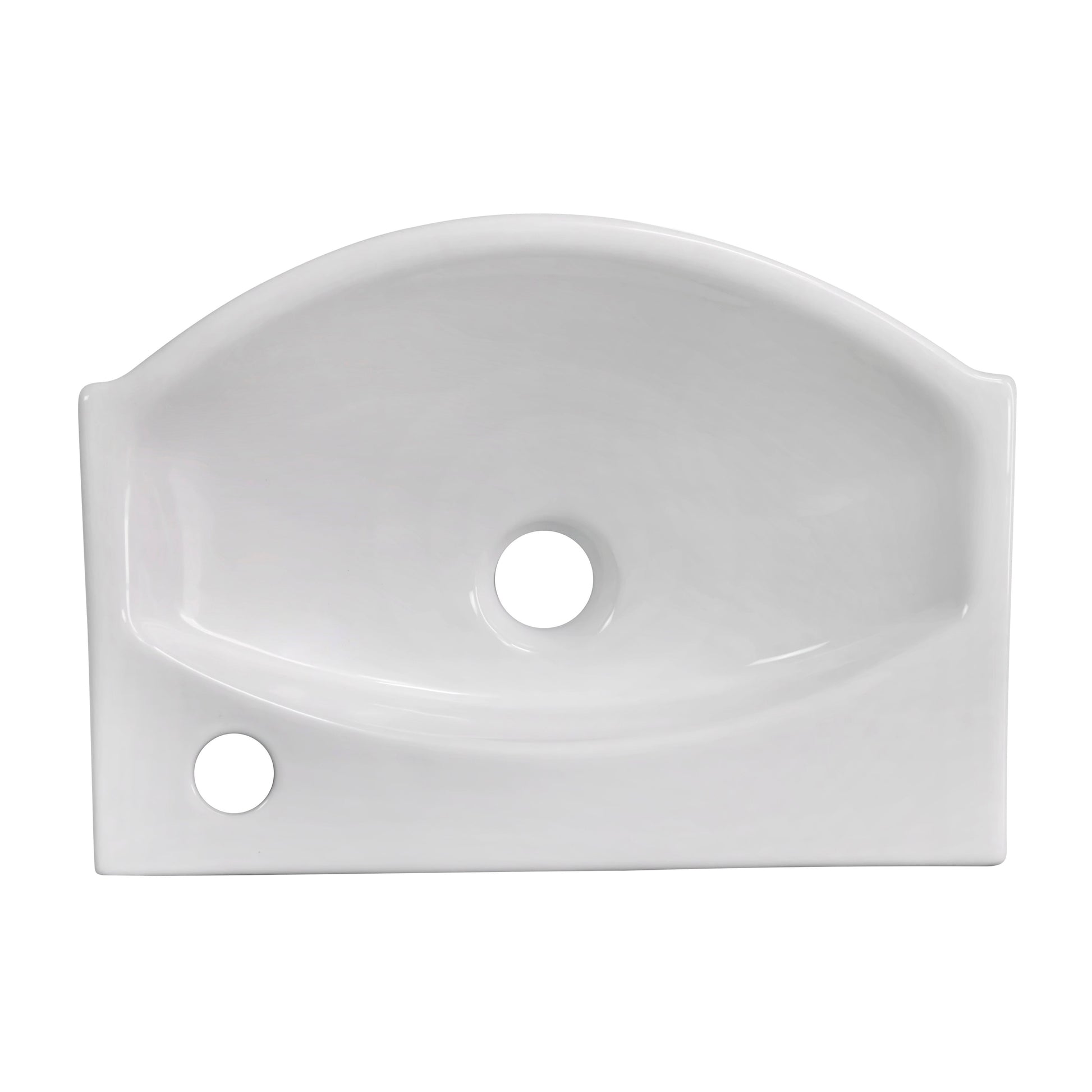 American Imaginations AI-26465 17" White Unique Wall Mount Modern Bathroom Vessel Sink Set