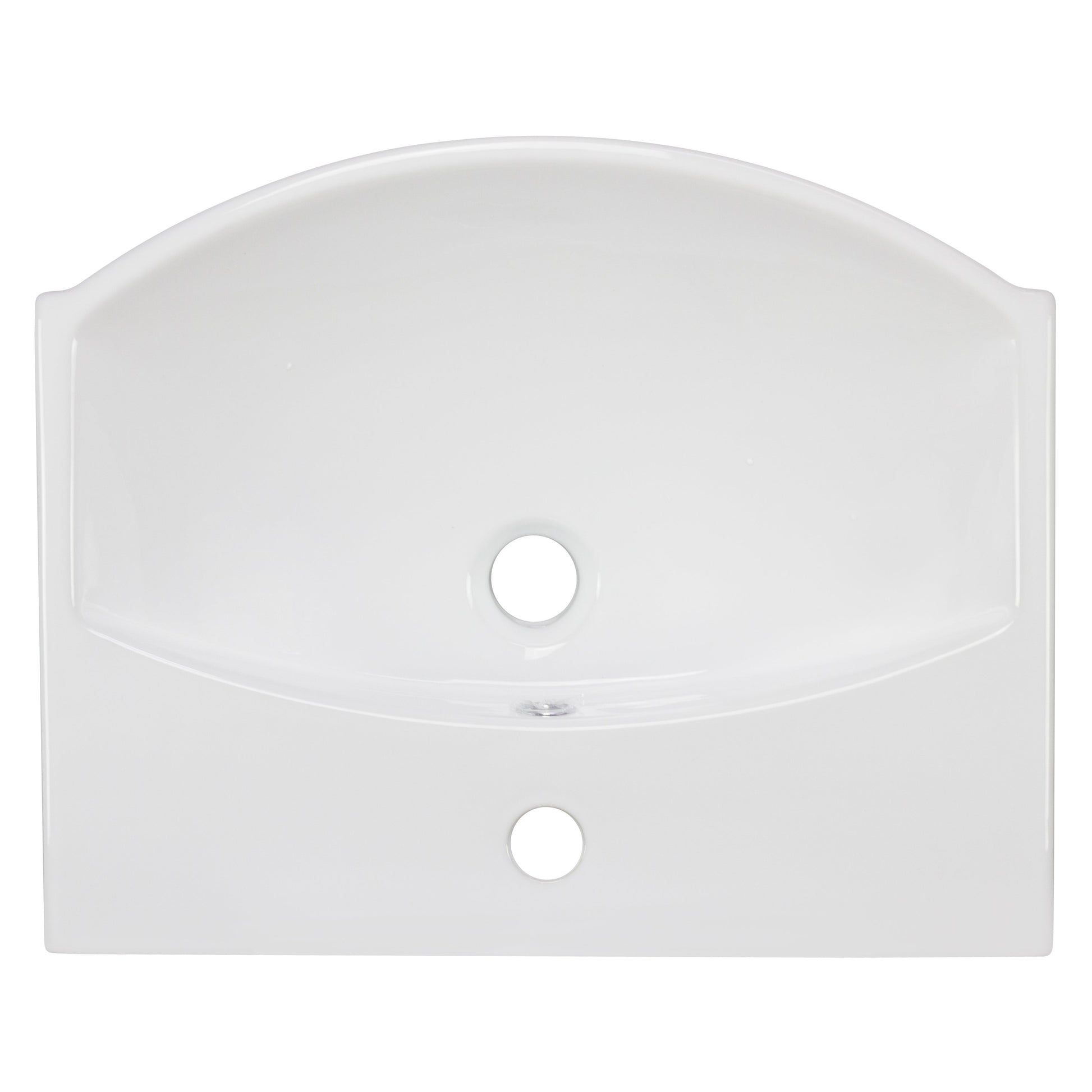 American Imaginations AI-26566 20" White Rectangular Wall Mount Modern Bathroom Vessel Sink Set