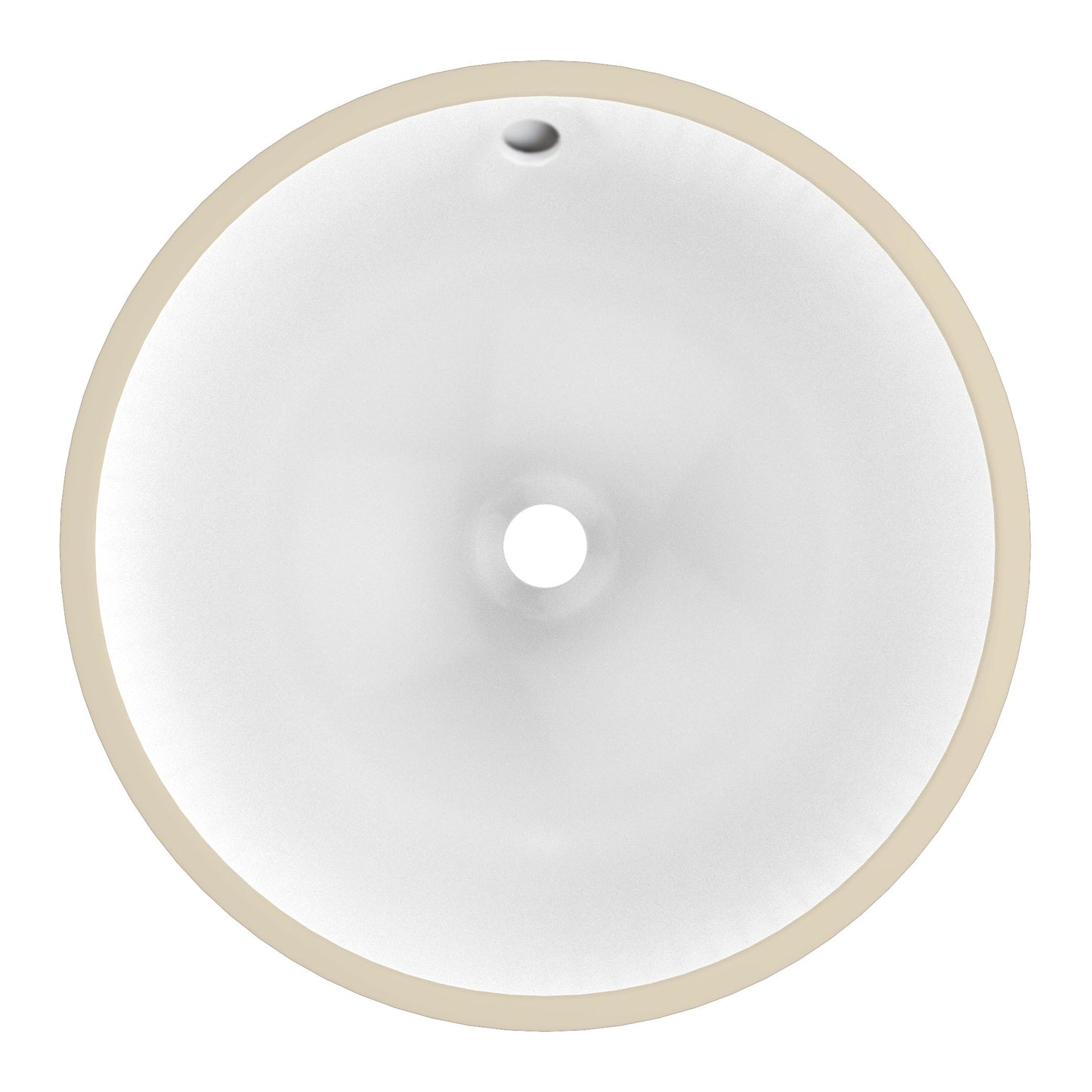 American Imaginations AI-26664 17" White Round Undermount Transitional Bathroom Undermount Sink Set