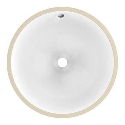 American Imaginations AI-26664 17" White Round Undermount Transitional Bathroom Undermount Sink Set